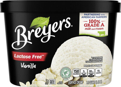 Vanilla Lactose Free Light Ice Cream, Vanilla