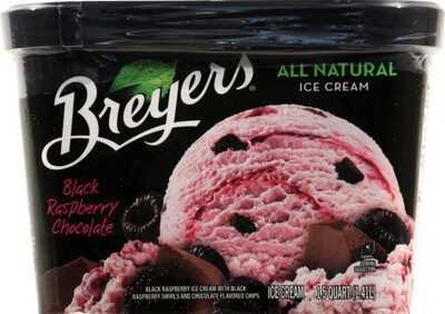 Black Raspberry Chocolate Black Raspberry Flavor With A Black Raspberry Swirl And Chocolate Flavored Chips Frozen Dairy Dessert, Black Raspberry Chocolate