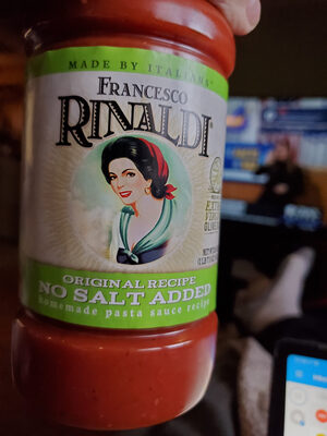 Original Recipe No Salt Added Pasta Sauce