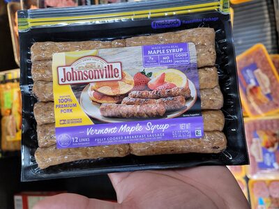  Vermont Maple Syrup Fully Cooked Breakfast Sausage, Vermont Maple Syrup