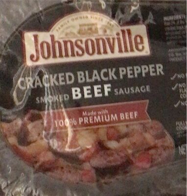 Cracked Black Pepper Smoked Beef Sausage, Cracked Black Pepper