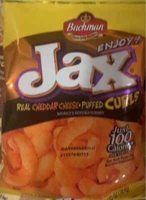 Cheddar Cheese Flavored Puffed Curls Corn Snacks, Cheddar