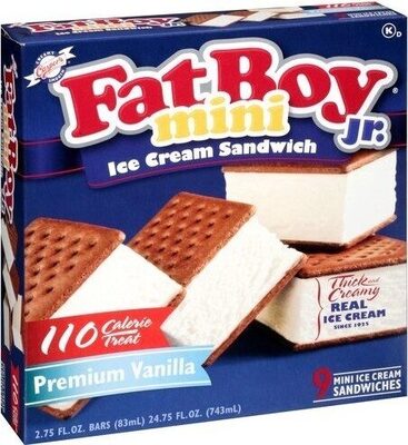 Premium Vanilla Jr. Ice Cream Sandwiches, Vanilla