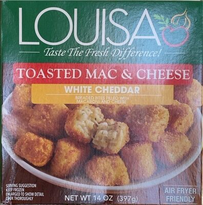 Toasted Mac & Cheese White Cheddar Breaded Bites Filled With Macaroni And Cheese, Toasted Mac & Cheese