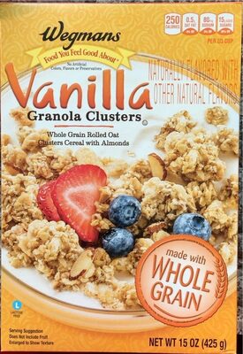 Vanilla Granola Clusters Whole Grain Rolled Oat Clusters Cereal With Almonds, Vanilla
