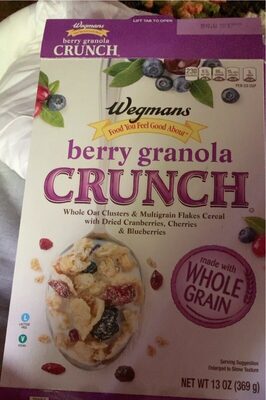 Berry Granola Crunch Whole Oat Clusters & Multigrain Flakes Cereal With Dried Cranberries, Cherries & Blueberries, Crunch, Dried Cranberries, Cherries & Blueberries