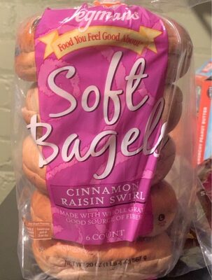 Cinnamon Raisin Swirl Soft Bagels, Cinnamon Raisin Swirl