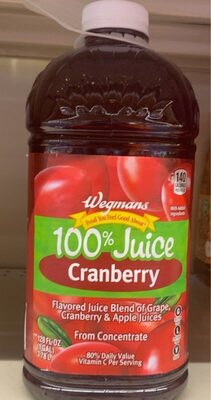 100% Cranberry Flavored Juice Blend Of Grape, Cranberry & Apple Juices From Concentrate, Cranberry