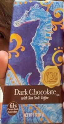 61% Cacao Dark Chocolate With Sea Salt Toffee, Sea Salt Toffee