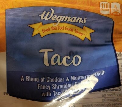 Taco A Blend Of Cheddar & Monterey Jack Fancy Shredded Cheese With Taco Seasoning, Taco