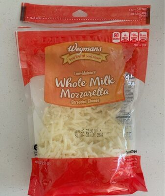 Whole Milk Mozzarella Low-Moisture Shredded Cheese, Whole Milk Mozzarella