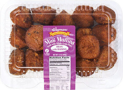 Mini Muffins, Bran With Raisins
