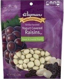 Vanilla Flavored Sweet & Creamy Yogurt Covered Raisins, Vanilla