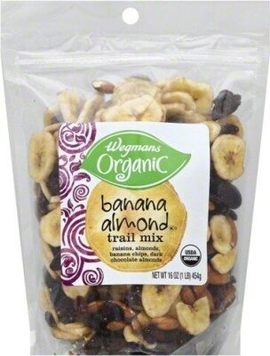 Banana Almond Raisins, Almonds, Banana Chips, Dark Chocolate Almonds Trail Mix, Banana Almond