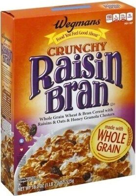 Crunchy Raisin Bran Whole Grain Wheat & Rice Ceral With Raisins & Oats & Honey Granola Clusters, Crunchy Raisin Bran