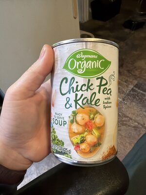Chick Pea & Kale Soup With Indian Spices, Chick Pea & Kale With Indian Spices