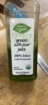 Organic Greens With Pear Juice, Pear