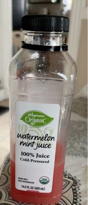 Wegmans Organic Watermelon Mint Juice, Watermelon Mint