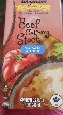 Beef No Salt Added Culinary Stock, Beef