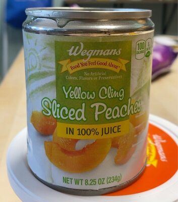 Yellow Cling Sliced Peaches In 100% Juice