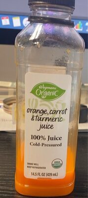 Wegmans Organic Orange, Carrot, Turmeric Juice