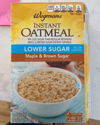 Maple & Brown Sugar Flavored Instant Oatmeal, Maple & Brown Sugar