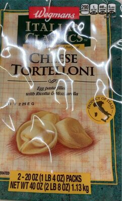 Cheese Tortelloni Egg Pasta Filled With Ricotta & Mozzarella, Cheese Tortelloni
