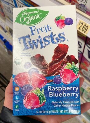 Raspberry Blueberry Flavored Fruit Twists, Raspberry Blueberry