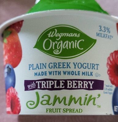 Triple Strawberry, Raspberry & Blueberry Plain Greek Yogurt Fruit Spread, Triple Berry