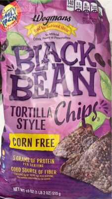 Black Bean Tortilla Style Chips, Black Bean Tortilla Style