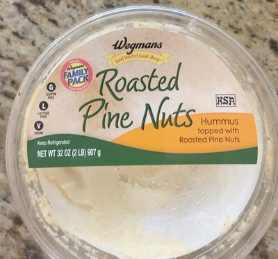 Hummus Topped With Roasted Pine Nuts, Roasted Pine Nuts