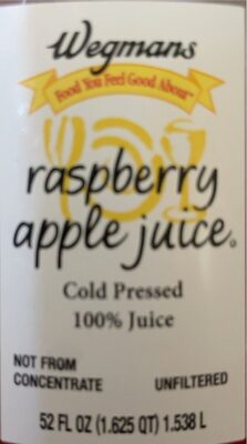 Raspberry Apple Cold Pressed 100% Juice, Raspberry Apple