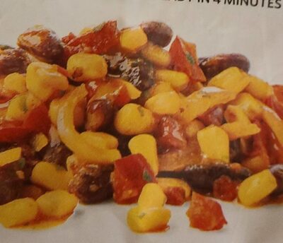 Peruvian Style With Kidney Beans, Corn, Red Bell Pepper And Onion In An Olive Oil Sauce Vegetable Blends, Peruvian Style