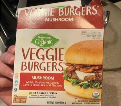 Mushroom Millet, Mushrooms, Lentils, Carrots, Black Rice And Flaxseed Veggie Burgers, Mushroom