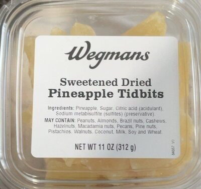 Sweetened Dried Pineapple Tidbits, Sweetened