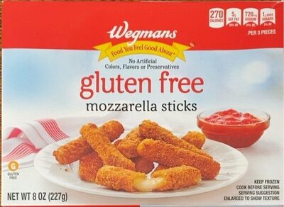 Mozzarella Gluten Free Sticks, Mozzarella