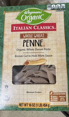Italian Classics, Whole Wheat Macroni Product, Penne