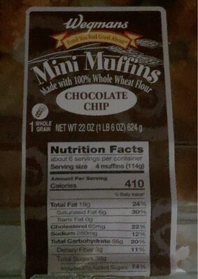 Chocolate Chip Mini Muffins, Chocolate Chip