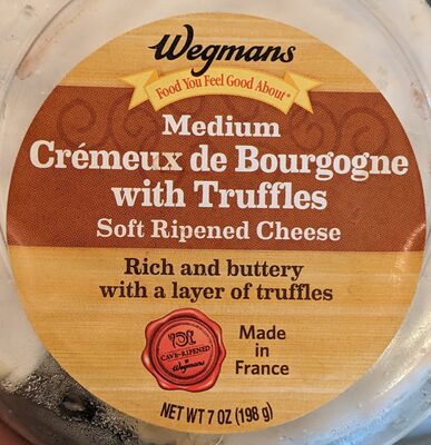 Medium Cremeux De Bourgogne With Truffles Soft Ripened Cheese, Medium Cremeux De Bourgogne With Truffles