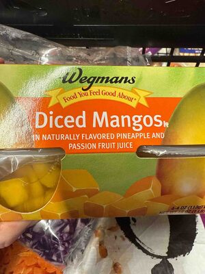 Diced Mangos In Pineapple And Passion Fruit Juice, Pineapple And Passion Fruit Juice