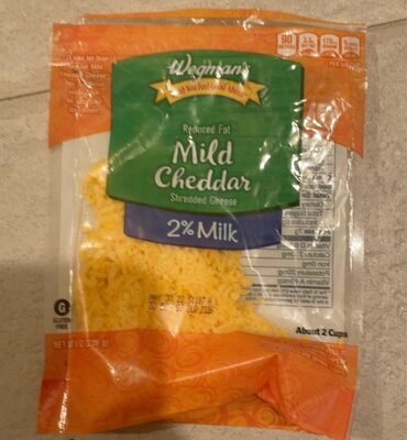 Mild Cheddar 2% Milk Reduced Fat Shredded Cheese, Mild Cheddar