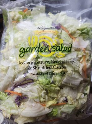 Garden Salad Iceberg Lettuce, Red Cabbage & Shredded Carrots, Garden Salad