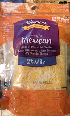 Mexican A Blend Of Reduced Fat Cheddar, Monterey Jack, Asadero & Queso Quesadilla Fancy Shredded Reduced Fat Cheeses, Mexican