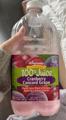 100% Flavor Juice Blend Of Grape, Apple & Cranberry Juices Cranberry Concord Grape, Cranberry Concord Grape