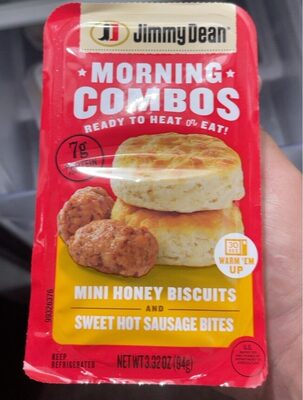 Jimmy Dean Morning Combos Mini Honey Biscuits and Sweet Hot Sausage Bites, 3.32 oz