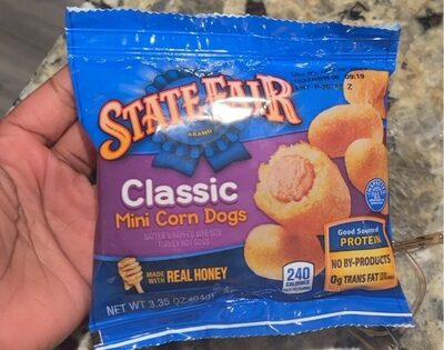 Classic Mini Corn Dogs Batter Wrapped Bite Size Turkey Hot Dogs, Classic