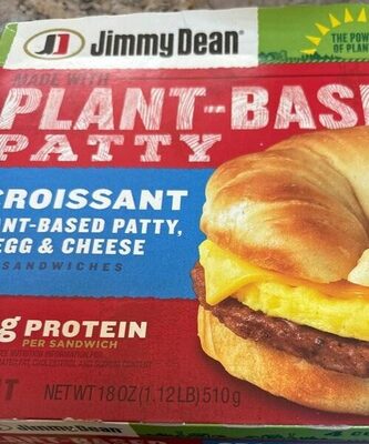 Egg & Cheese Plant-Based Patty, Croissant Sandwiches, Egg & Cheese