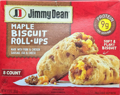 Maple Pork & Chicken Sausage. Egg & Cheese Biscuit Roll-Ups, Maple Pork & Chicken Sausage. Egg & Cheese