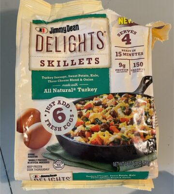 Turkey Sausage, Sweet Potato, Kale, Three Cheese Blend & Onion Skillets, Turkey Sausage, Sweet Potato, Kale, Three Cheese Blend & Onion