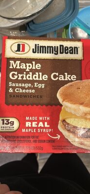 Sausage, Egg And Cheese Maple Griddle Cake Sandwiches, Sausage, Egg And Cheese
